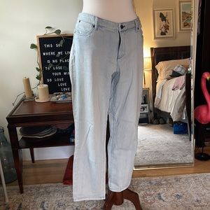 Railroad striped cropped pants